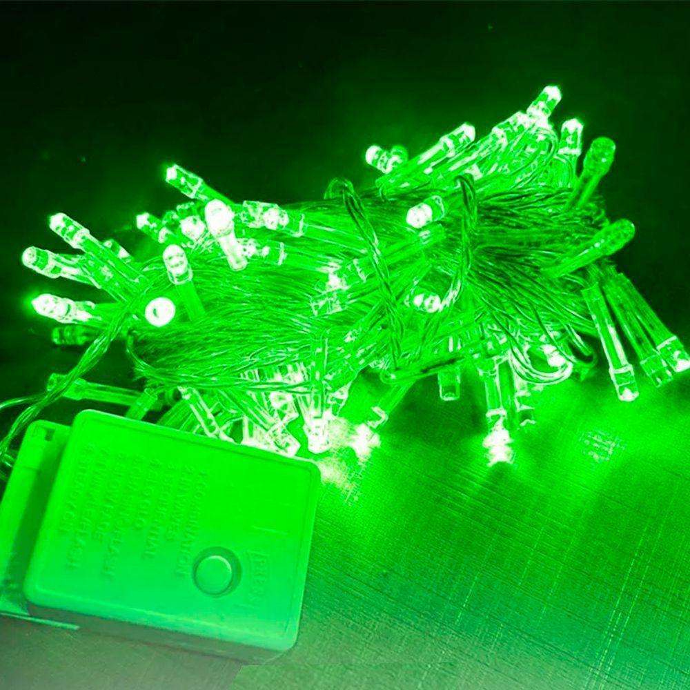 Pisca Varal Decoração Natal 300 Lâmpadas Leds Verde 25m 220v - 3