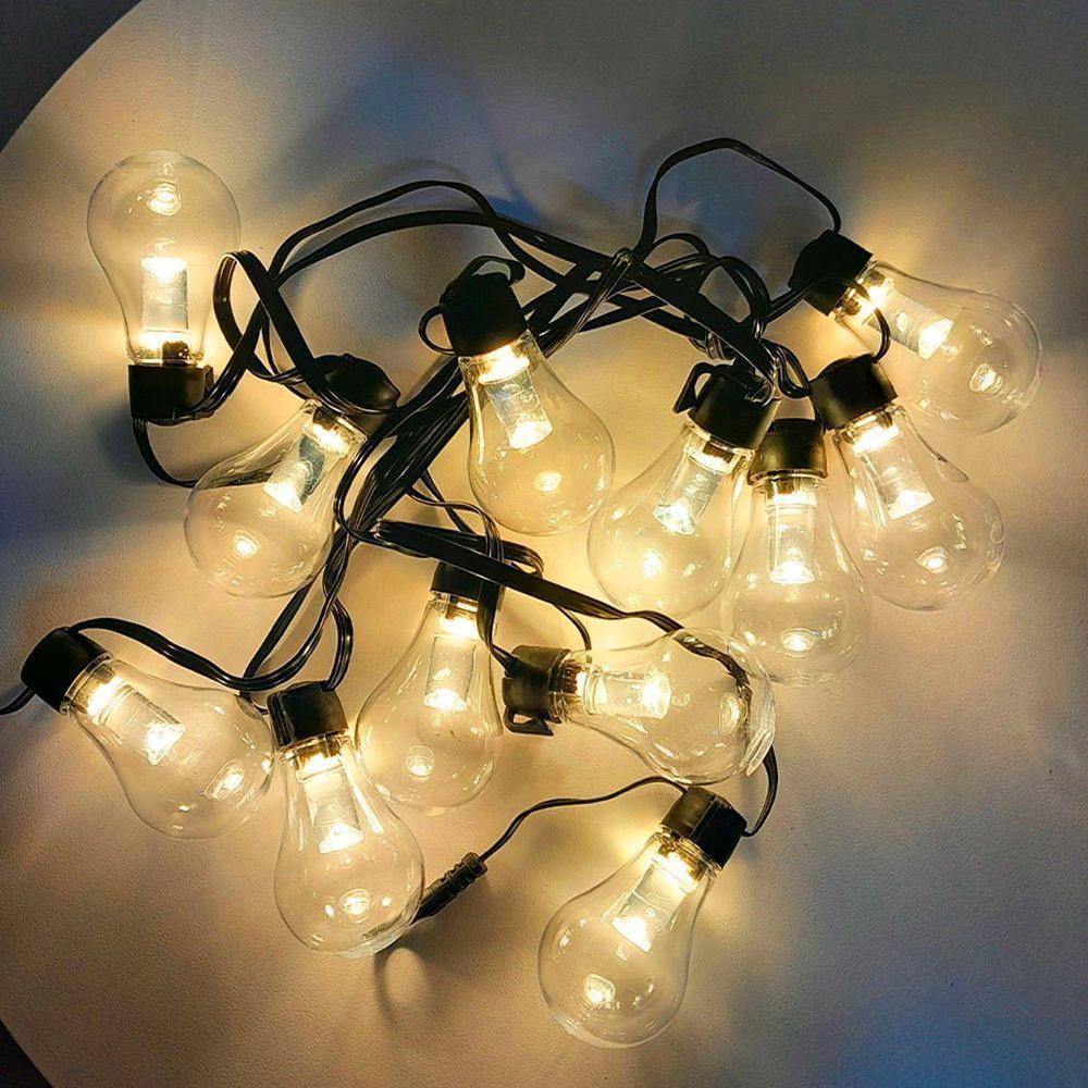 Pisca Cordão Varal Natal 12 Lâmpada Led Amarelo 4m 110v-220v - 4