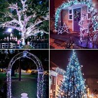Pisca Cordão Varal Solar Natal 100 Lâmpadas Leds Branco 8m - 2