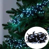 Pisca Cordão Varal Solar Natal 100 Lâmpadas Leds Branco 8m