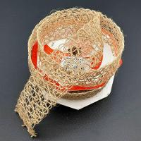 Rolo Fita Juta Artesanal Decoração Natal 38mm X 10m Kit 6pçs - 1