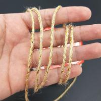 Rolos Fio Juta Decoração Natal Cordão Dourado 20m Kit 4pçs - 2