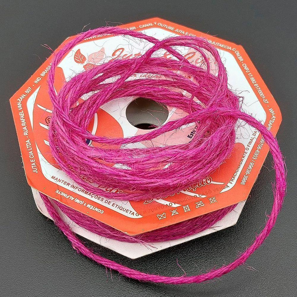 Rolos Fio De Juta Decoração Natal Cordão Rosa 20m Kit 4pçs - 1