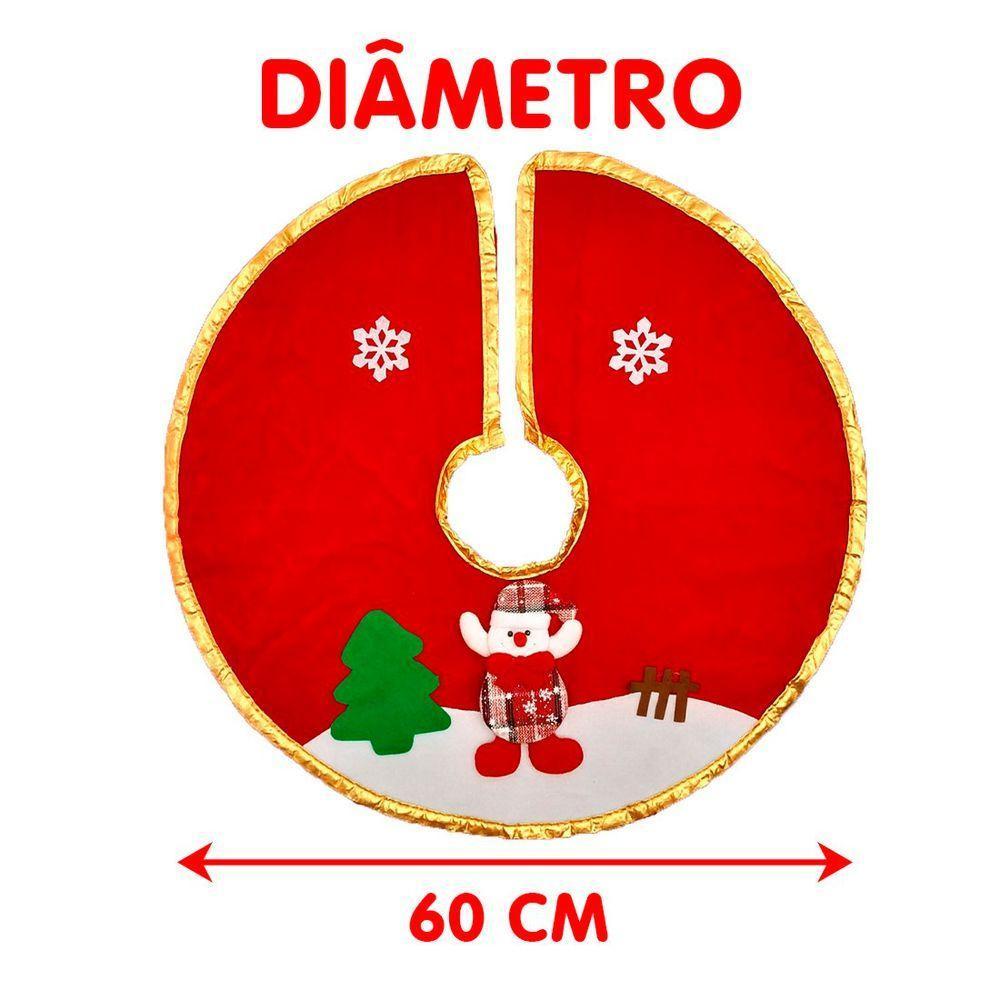 Saia Tapete Pelúcido Base Enfeite Para árvore De Natal 60cm Rena - 6