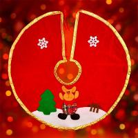 Saia Tapete Pelúcido Base Enfeite Para árvore De Natal 60cm Rena - 2