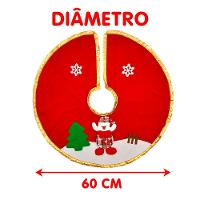 Saia Tapete Pelúcido Base Enfeite Para árvore De Natal 60cm Rena - 6