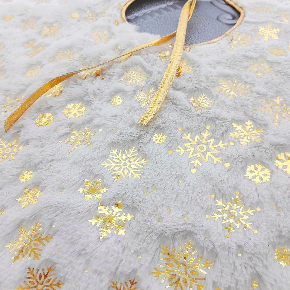 Saia Tapete Pelúcido Enfeite Base Para árvore De Natal 85cm Amarelo - 2