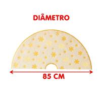Saia Tapete Pelúcido Enfeite Base Para árvore De Natal 85cm Amarelo - 3
