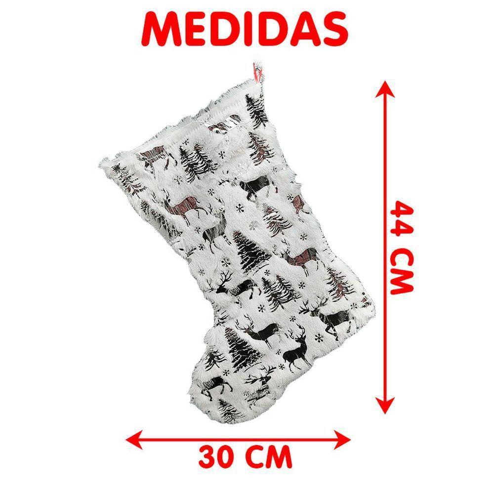 Bota Meia E Saia Decoração Rena Alce árvore Natal Pelúciado - 5