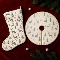 Bota Meia E Saia Decoração Rena Alce árvore Natal Pelúciado - 2