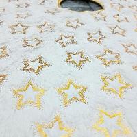 Saia Tapete Pelúcido Enfeite Base Para árvore De Natal 60cm Dourado - 2