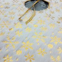 Saia Tapete Pelúcido Enfeite Base Para árvore De Natal 85cm Dourado - 2