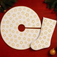 Bota Meia E Saia Enfeite Estrelinhas árvore Natal Pelúciado - 2