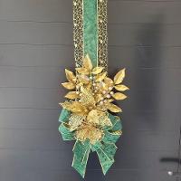 Escapulário Enfeite Natalino Para Porta Laço Flor Arranjo 2m - 1