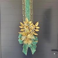 Escapulário Enfeite Natalino Para Porta Laço Flor Arranjo 2m - 3