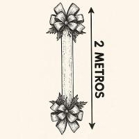 Escapulário Enfeite Natalino Para Porta Laço Arranjo Flor 2m - 3