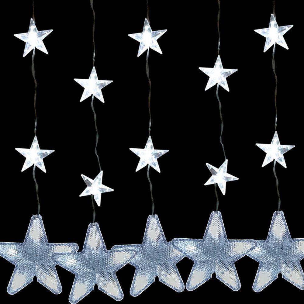 Pisca Cortina Cascata Natal 48 Lâmpadas Leds Branco 220v 3m - 3