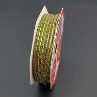 Rolo Fita Juta Verde Gold Decoração Natal 10mm 10m Kit 10pçs - 2