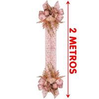 Escapulário Enfeite Natalino Para Porta Arranjo Laço Flor 2m - 3