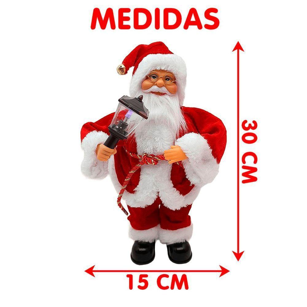 Boneco Papai Noel Musical Com Movimentos Enfeite Natal 30cm - 5