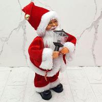 Boneco Papai Noel Musical Com Movimentos Enfeite Natal 30cm