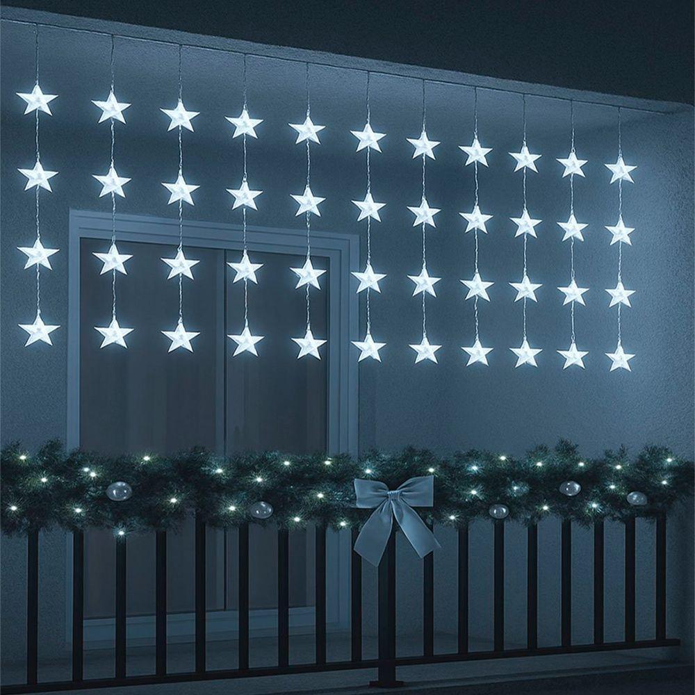 Pisca Cortina Cascata Natal 48 Lâmpadas Leds Branco 3m 220v - 2