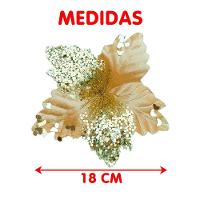 Flores Ramo Galho Enfeite árvore Natal Dourado 18cm Kit 4pç - 3