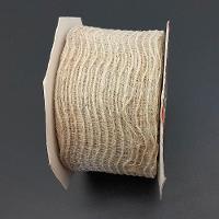 Rolo Fita Juta Metálica Decoração Natal 60mm X 50m Kit 8pçs