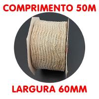 Rolo Fita Juta Metálica Decoração Natal 60mm X 50m Kit 8pçs - 5