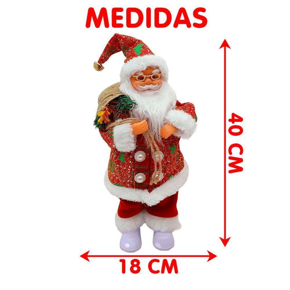Boneco Papai Noel Musical Com Movimentos Enfeite Natal 40cm - 4
