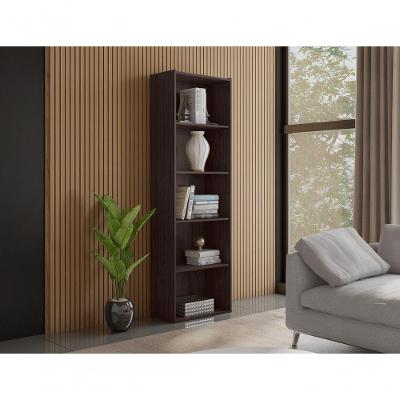 Armário Estante Livreiro Com Prateleiras Luiza - Castanho - Ajl Móveis