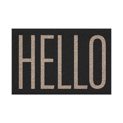 Capacho De Poa Vinílico Estampado Hello 60x40cm - Uzoo Capacho Vinilico Estampado 60x40cm Hello Klb02