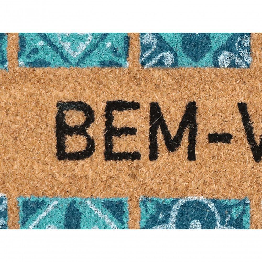 Capacho Fibra De Coco Azulejos Pougueses 60x33cm - Uzoo Capacho Fibra De Coco Rt 60x33cm Azulejos Portugueses Kld2 - 3