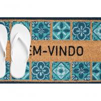 Capacho Fibra De Coco Azulejos Pougueses 60x33cm - Uzoo Capacho Fibra De Coco Rt 60x33cm Azulejos Portugueses Kld2 - 2