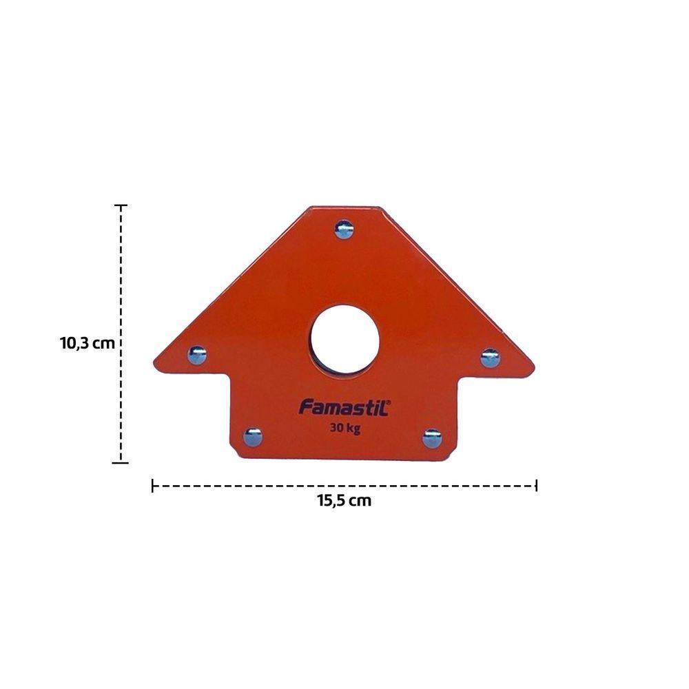 Kit 2 Esquadro Magnetico Para Solda 30 Kg Famastil - 6