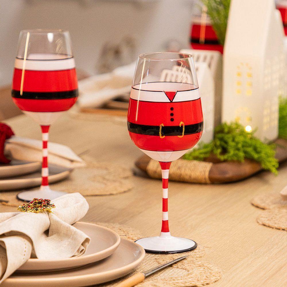 Taça Copa E Cia Avulsa Christmas 510ml Em Vidro Gold - 3