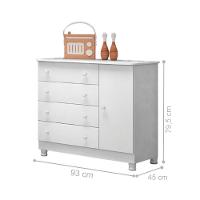 Cômoda Sapateira Central Branco - 3