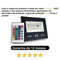 Kit Com 5 Refletores Rgb 30w Holofote Prova D'água Mx-0309 - 2