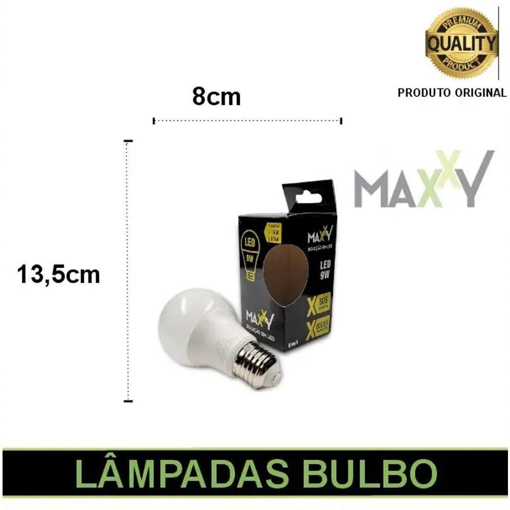 Kit Com 9 Lâmpadas De Led Bulbo 9w 6500k Max-0906 - 7