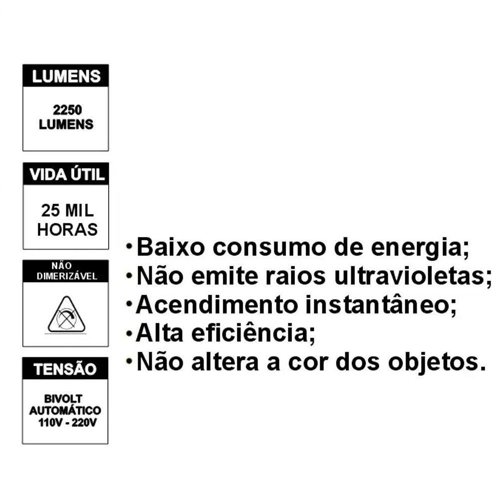 Kit 2 Refletor Led 30w Smd Bivolt 6500k Fachada Pavilhão Ip66 Mx-0316 - 6