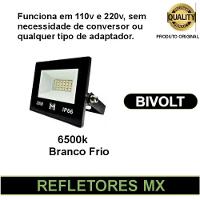 Kit 2 Refletor Led 30w Smd Bivolt 6500k Fachada Pavilhão Ip66 Mx-0316