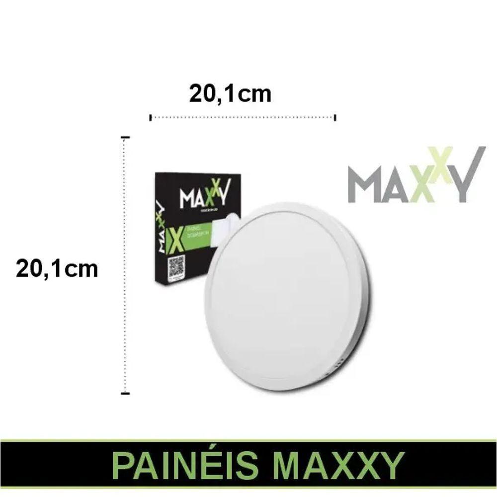 Kit Com 8 Painéis Plafon Led Sobrepor Redondo 18w 6500k Max-0367 - 2