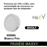 Kit Com 8 Painéis Plafon Led Sobrepor Redondo 18w 6500k Max-0367 - 6