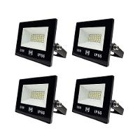 Kit 4 Refletor Led 30w Smd Bivolt 6500k Fachada Pavilhão Ip66 Mx-0316 - 1