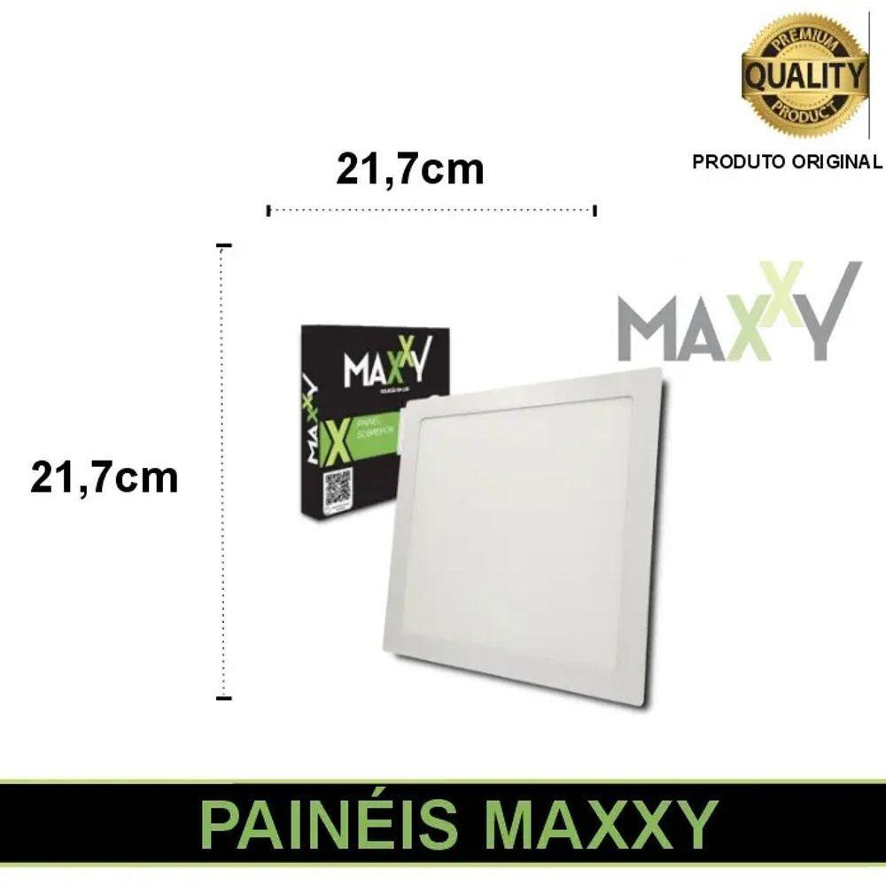 Painel Plafon Led Embutir Quadrado 18w 6500k Max-0359 - 2