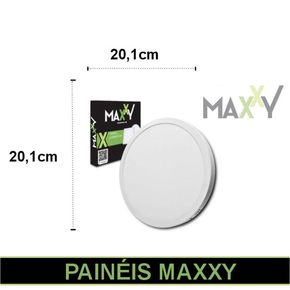 Kit Com 5 Painéis Plafon Led Sobrepor Redondo 18w 6500k Max-0367 - 2