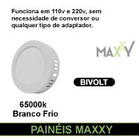 Kit Com 5 Painéis Plafon Led Sobrepor Redondo 18w 6500k Max-0367
