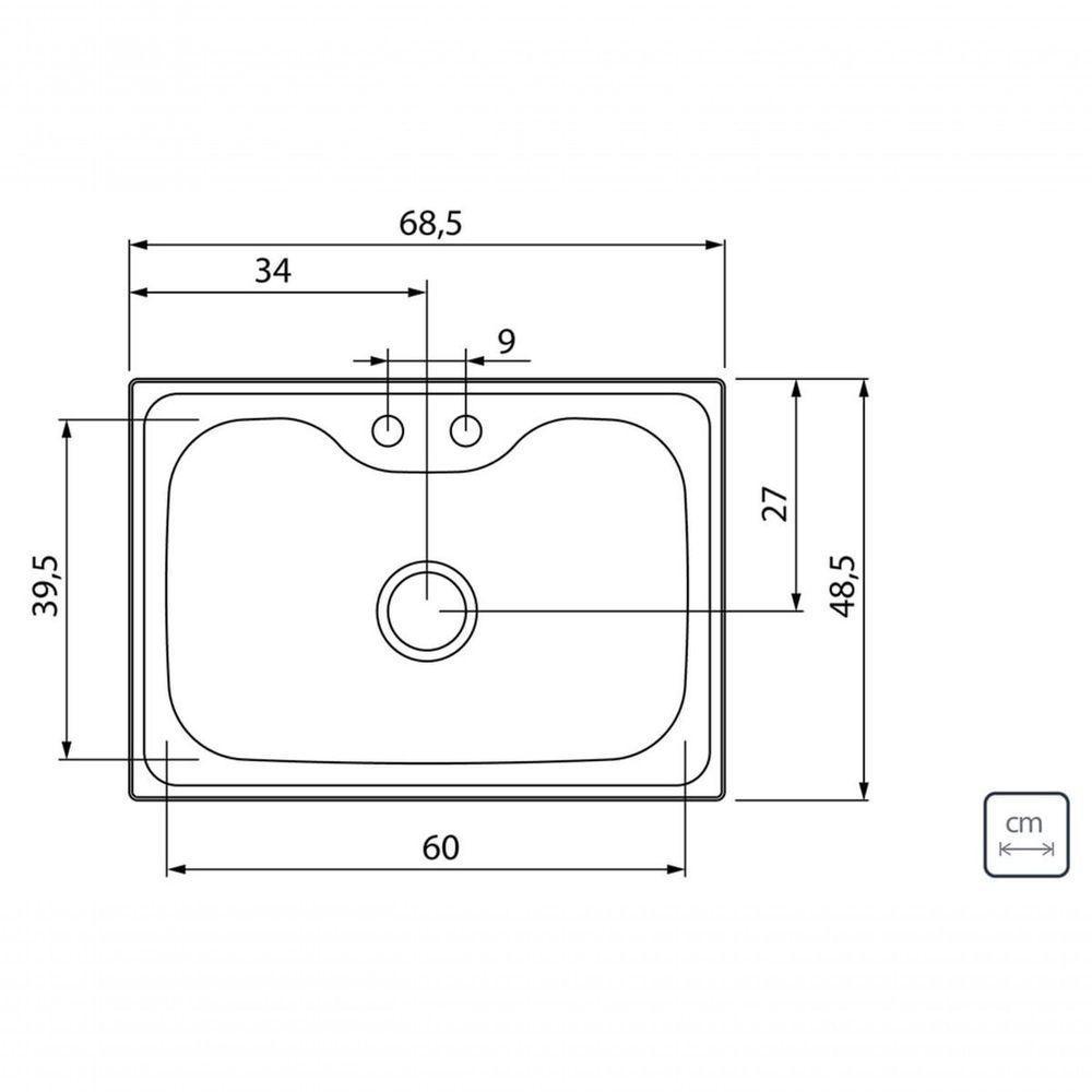 Cuba Tramontina Morgana 60 Fx Undermount Em Inox Acabamento Escovado Com Acessórios - 4