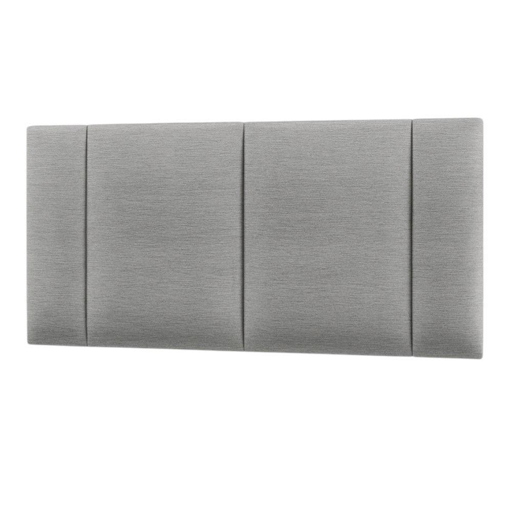 Cabeceira Painel Cama Box Casal Padrão Siri 140cm Com Led Linho Cinza - Desk Design - 6