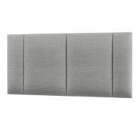 Cabeceira Painel Cama Box Casal Padrão Siri 140cm Com Led Linho Cinza - Desk Design - 6